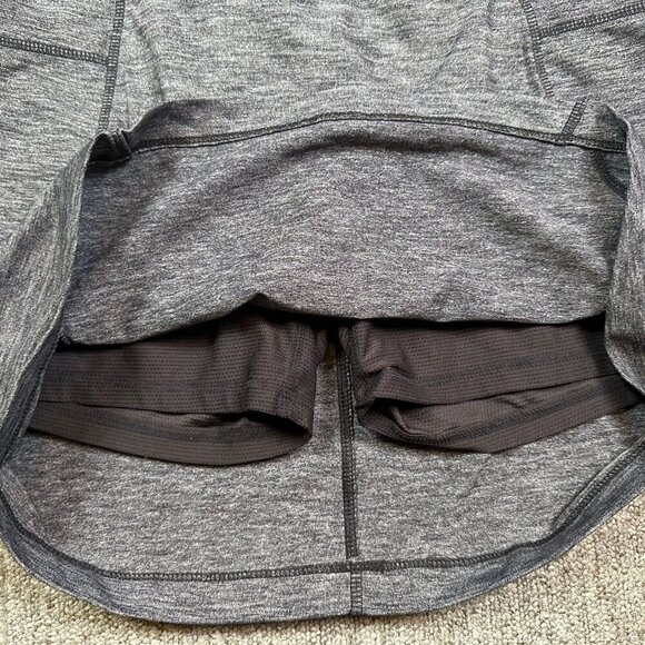 ATHLETA ExcursionAthletic Skirt Skort Heathered Grey Pockets Size Small - Picture 2 of 7